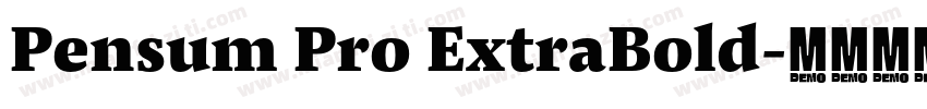 Pensum Pro ExtraBold字体转换